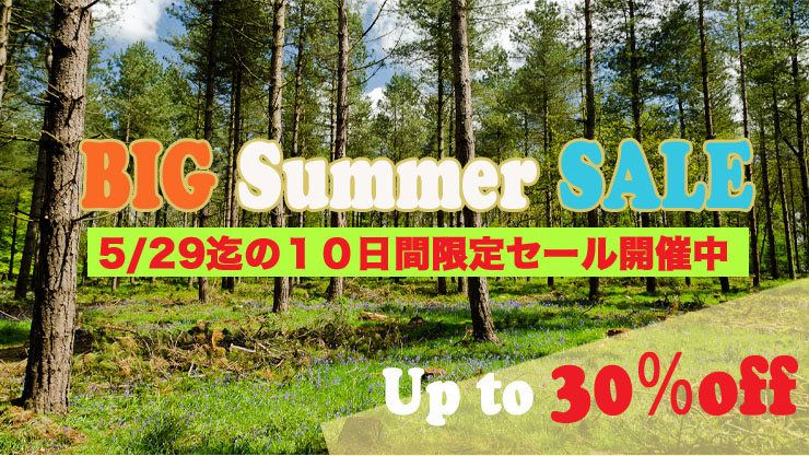 初夏セールのお知らせ